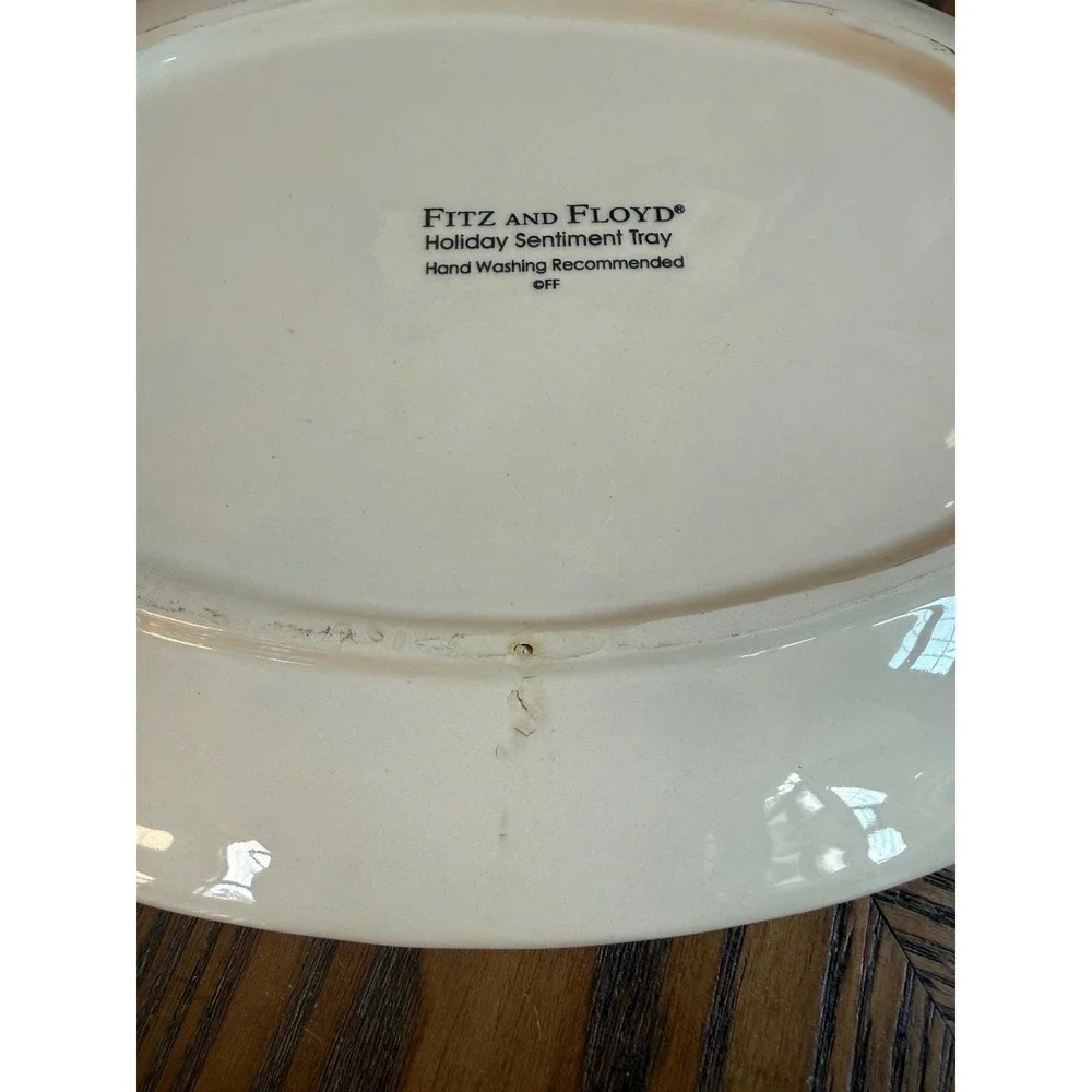 Fitz and Floyd Celebrate the Season Rocking Horse Tray - Vintage Christmas Tray